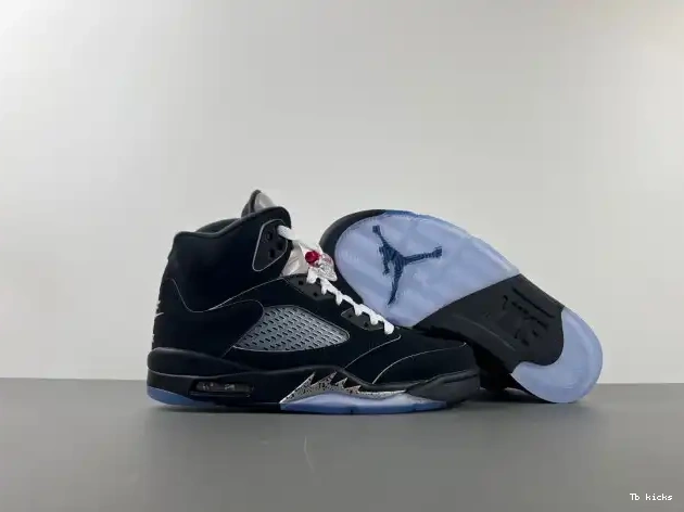 Rep TBK 5 Air Reimagined Metallic HF3975-001 Black Jordan 0615